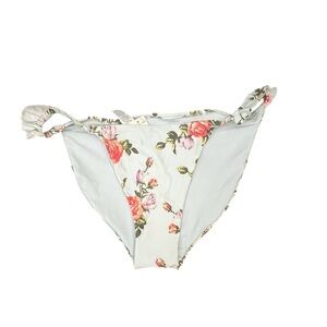 Aerie Floral Bikini Bottoms - White and Pink